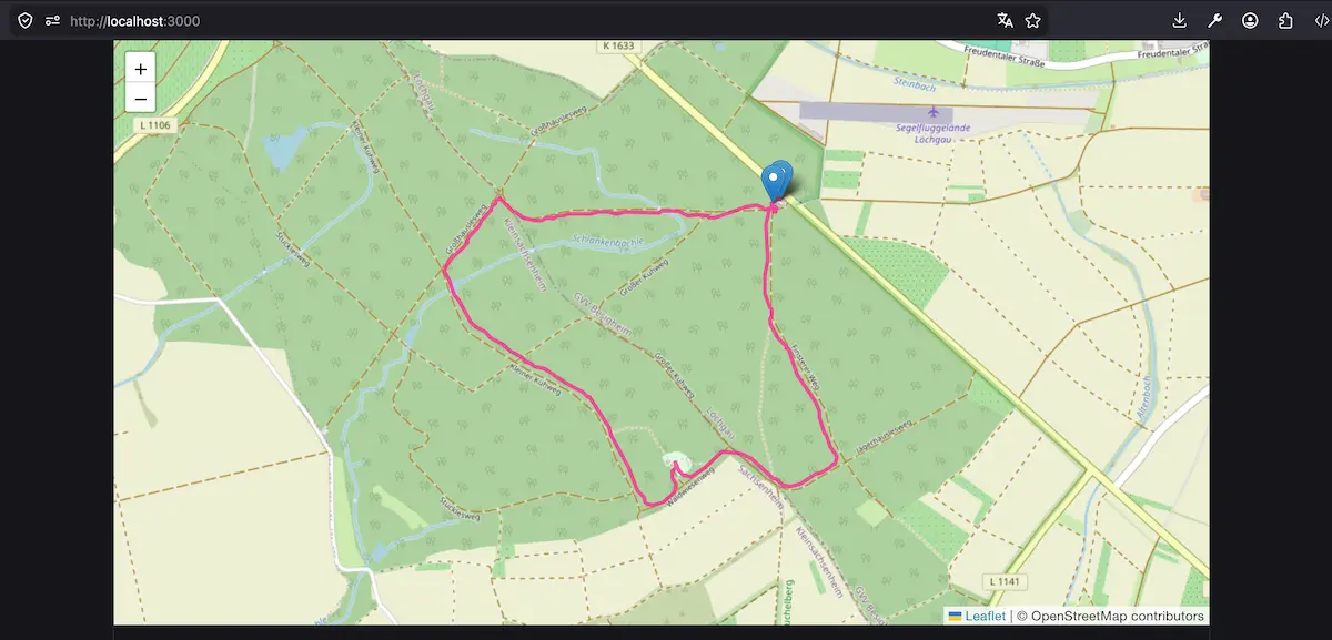 A Leaflet Map with GPX Track data Leaflet Map with GPX data