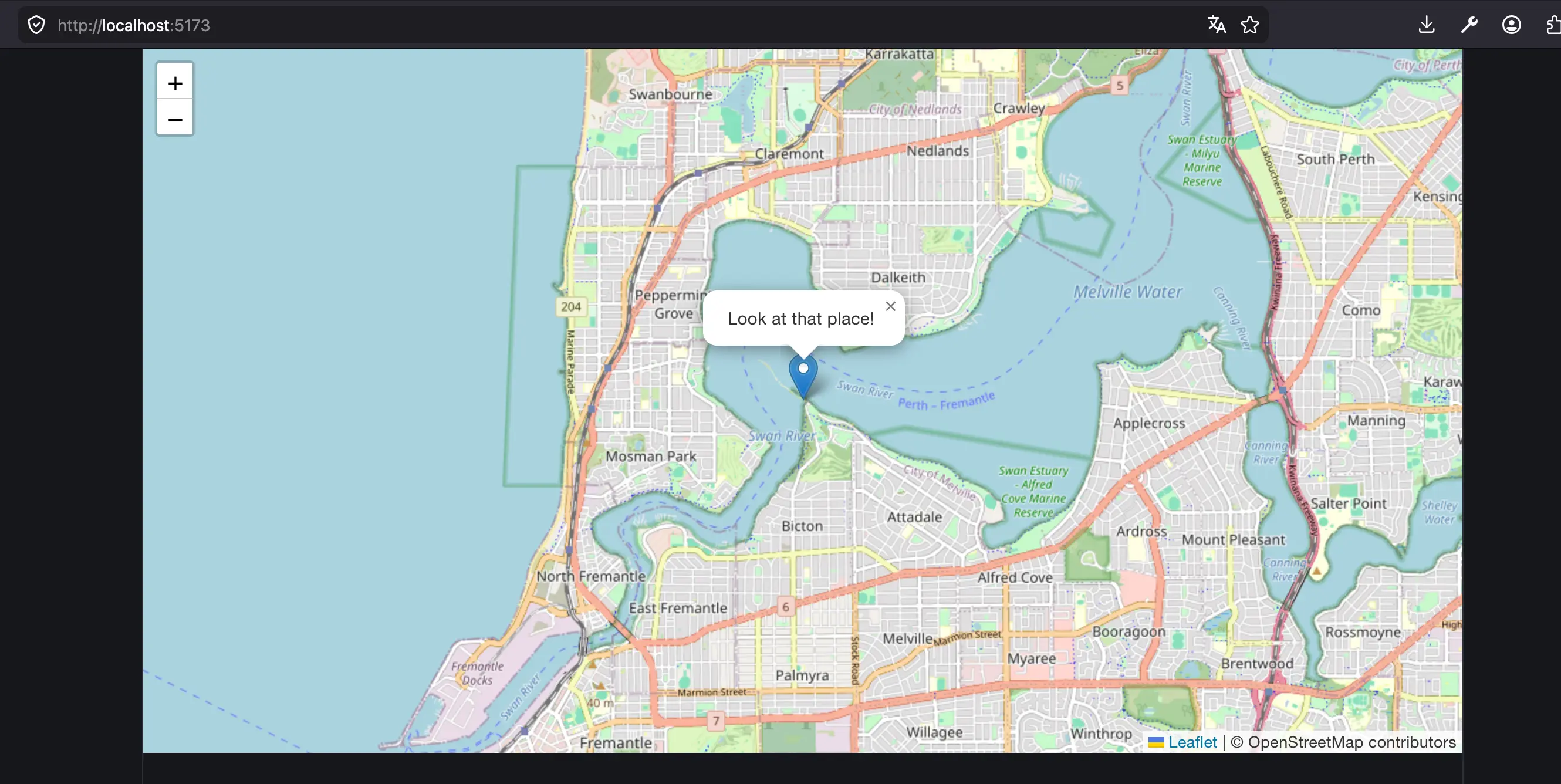 Your first Leaflet React App Your setup should look something like this